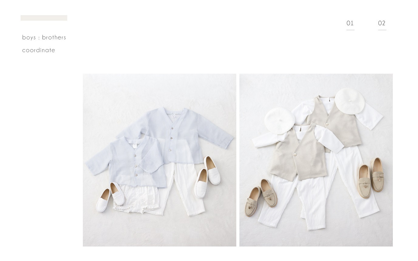 ユニア Unia メモリス Memoris 新瑞橋店 写真 兄弟 スタジオ 衣装 着物 七五三 ７５３ カジュアル 洋服